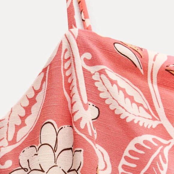 NWT ZARA PRINTED STRAPPY DRESS ZW COLLECTION M, S, L - Picture 3 of 8